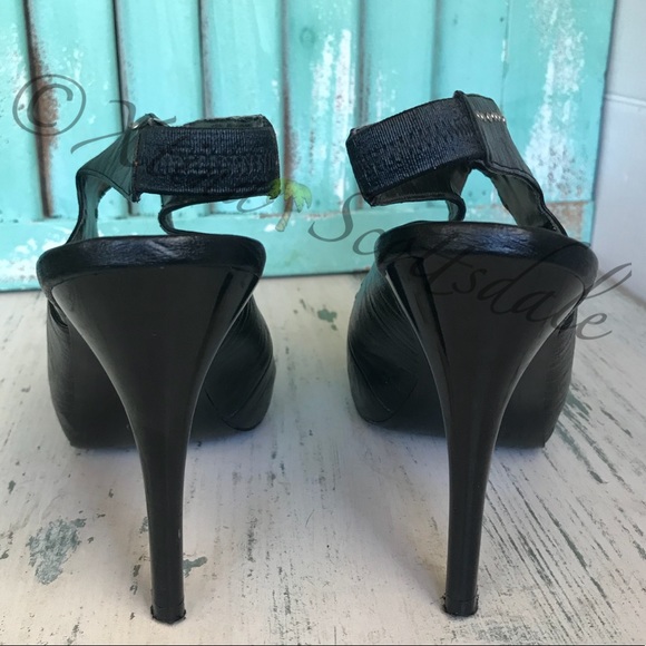 Carlos Santana ROCKSTAR Black Slingback Heels - Picture 5 of 8